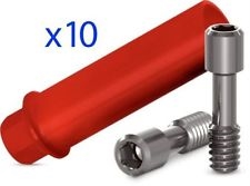 10 X Plastic Castable Abutment for Dental Implant With Hex Plus Screw UCLA type
