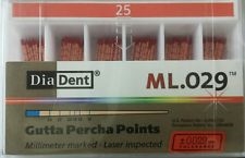 Diadent Gutta PerchaÂ Points Size 25 ISOÂ Color Coded Box of 120
