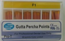 F1 Gutta Percha Points HTM Box of 60 Dental Root Canal compatible with Protaper