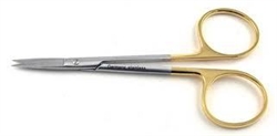 Iris 4" Scissors Gold Vector German Steel Straight Germany Dental Medical Surgical
