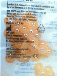 3M ESPE Sof-Lex soflex Discs Fine 1/2 inch 12.7 mm Bag of 30 Dental Orange
